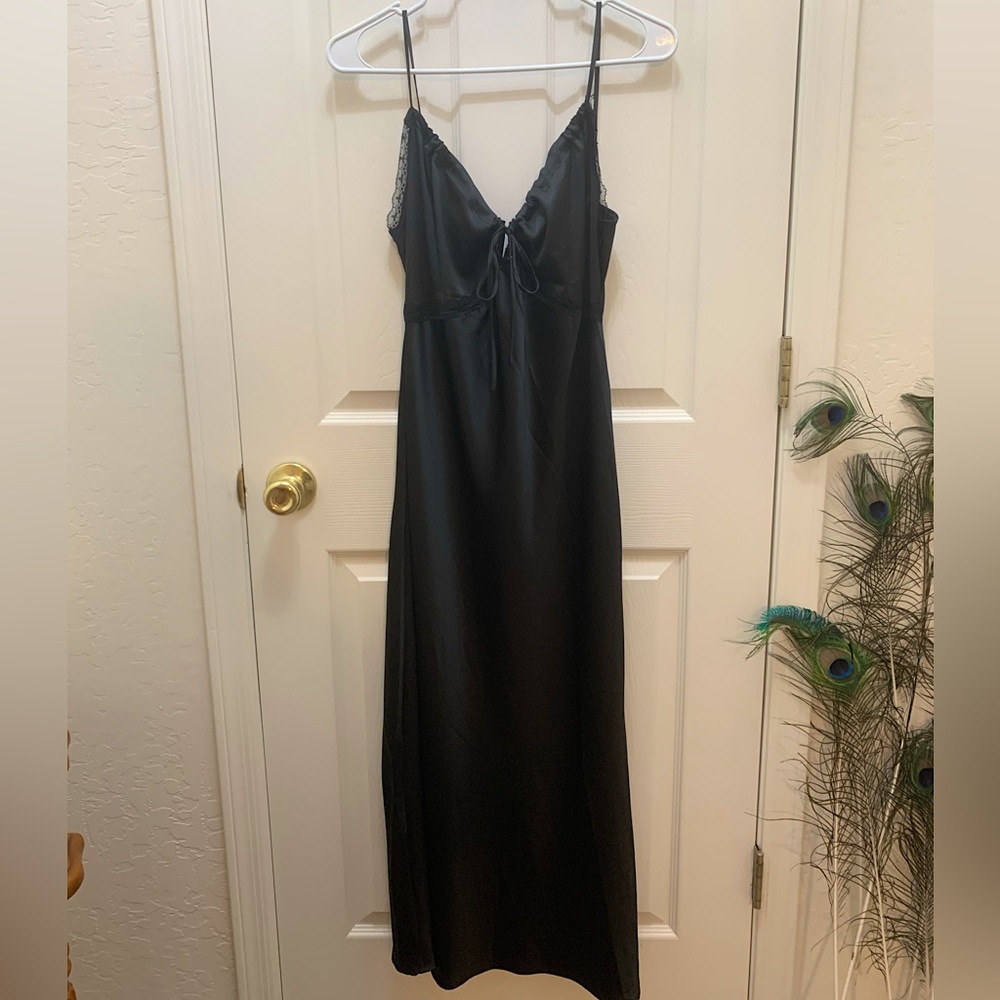 Lovely Day Black Silk Dress